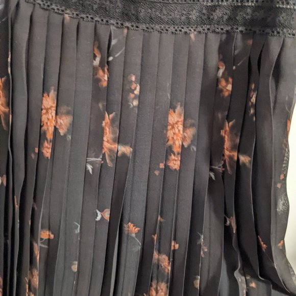 All Saints Black Floral Silk Millen Dress - Picture 6 of 10